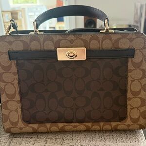 Coach Brown and Black Satchel